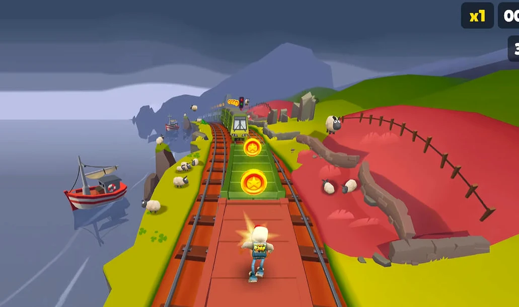 Subway Surfers Ireland Rainbow Scene - Game screenshot