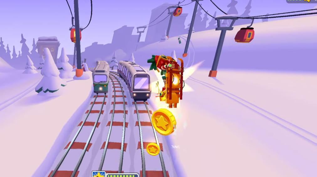 Subway Surfers Winter Snowy Wonderland - Game screenshot